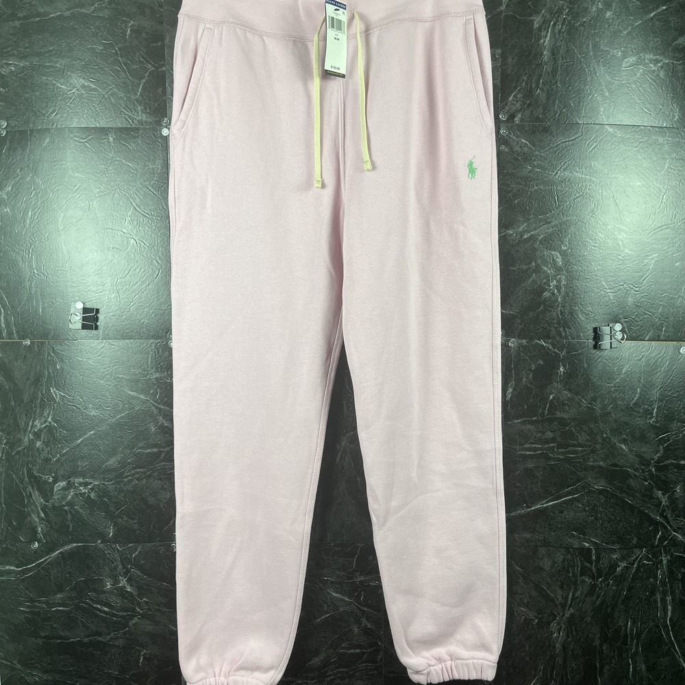 Polo Ralph Lauren Women's Pink Fleece Sweatpants Jogger Medium -New
